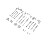 DuskHaven Main Axle Car Model Assembly Bar Bridge RC Metal Aluminum Accessory Axle Support Upgrade for Drivers MN82 MN82S MN82PRO MN82, silver