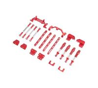 DuskHaven Main Axle Car Model Assembly Bar Bridge RC Metal Aluminum Accessory Axle Support Upgrade for Drivers MN82 MN82S MN82PRO MN82, red