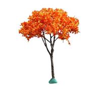 DuskHaven Miniature Artificial Flowers for Garden Decoration, Table Decoration, Dashboard, Flower Model, orange, 10cm