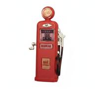 DuskHaven Miniature Gas Pump Nostalgic Petrol Pump Resin Display Die-Cast Car Accessory Authentic Detailing Suitable for Sand Table Scenery Model Collection Gift Giving, Red