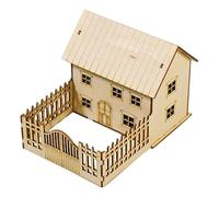 DuskHaven Miniature House Model Wooden Building Finished Handmade Craft Creative Ornament Architecture Display Suitable for Sand Table Adults Kids, Style C