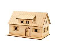 DuskHaven Miniature House Model Wooden Building Finished Handmade Craft Creative Ornament Architecture Display Suitable for Sand Table Adults Kids, Style D