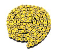 DuskHaven Motorcycle Drive Chain with 110 Links, 428H Chain Replacement for Modification Projects, Made of Heavy-Duty Iron, Gold