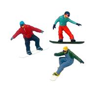 DuskHaven Painted HO 1/87 Mini Ski Toy Landscape Diorama Small Figures Ornament DIY Project Supplies for, D