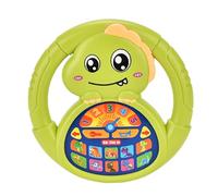 DuskHaven Portable Steering Wheel Toy for Kids with Easy Setup and Sensory Features, Green