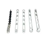 DuskHaven RC Car Axle Pull Rod Set Front Axle Pull Rods Metal Model Vehicle Spare Parts Suitable for MN82S MN82T LC79 Family Activities Vehicle Repair, Silver