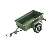 DuskHaven RC Crawler Utility Trailer Rear Hitch Heavy Duty Metal Accessory Part for Remote Control Vehicle Suitable for Model Customization, Green