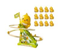 DuskHaven Small Duck-Shaped Slide, Fun Duck-Shaped Roller Coaster, Creative And Musical Toy, Educational Toy for Children, 12 Ducks