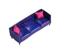 DuskHaven Sofa Model in 1:64 Scale, Photo Prop, Miniature Scene Layout Made of Resin, Diorama Accessory, Mini Dollhouse Couch, Blue