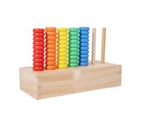 DuskHaven Wooden Color Sorting Toys, Stackable, Wear-Resistant, Practical Sensory Toys