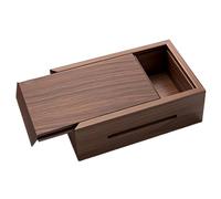 DuskHaven Wooden Music Box with Standard 30-Note Movement, Accessories for Customization, Manual Parts, Spacious Music Box, Suitable for Gift in Sa, Walnut Wood