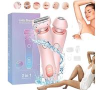 Duskofficial Razor, 2024 Best Dusk Razor, Dusk Official Shaver, The Glide Pro 3.0, 2 in 1 Electric Waterproof Shaver Bikini Trimmer for Women, Wet & Dry, Painless Hair Removal at Home (Pink)