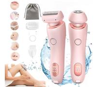 Duskofficial Razor, Duskofficial The Glide Pro 3.0 Shaver, 2 in 1 Electric Shaver Razors, Ipx7 Waterproof Women's Bikini Trimmers, Wet or Dry(Pink)