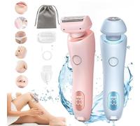 Duskofficial Razor, Duskofficial The Glide Pro 3.0 Shaver, 2 in 1 Electric Shaver Razors, Ipx7 Waterproof Women's Bikini Trimmers, Wet or Dry(2pcs)