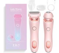 Duskofficial Razor, Duskofficial The Glide Pro 3.0 Waterproof Electric Razor, Livora Electric Shaver, Modira Mermaid Shaver, 2 in 1 Electric Shaver Razors for Women, Wet & Dry (Pink)