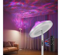 DUSKTEC 3-in-1 Floor Lamp with Galaxy Star & RGB Aurora Projector, Magnetic Remote & Touch Control, 1400lm, 3000K-6000K Tunable White, 10%-100% Dimmable for Living Room, Bedroom & Gaming Room