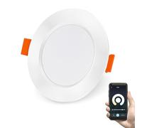 DUSKTEC Smart Recessed Downlights 10W 1000LM, 1 Pack, Work with Alexa, APP Dimmable & Voice Control, 2700K-6000K Warm and Cold White Spot Light, Dimmable LED Recessed Ceiling Spotlights