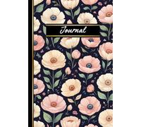 Dusky Petals: Floral Journal with Cream Pages - 6" x 9", 100 Pages, Matte Cover, Black Binding