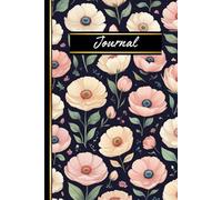 Dusky Petals: Floral Journal with Cream Pages - 6" x 9", 100 Pages, Matte Cover, Black Binding, Hardcover