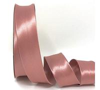 Dusky Pink Byetsa Satin Fold 30mm Bias Binding on a 25m Roll