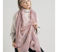 Dusky Pink Metallic Gold Mulberry Tree Of Life Scarf My Posh Shop Dusty Pink One Size