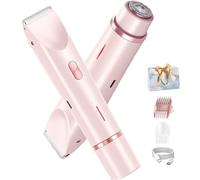 Dusky Razor for Women, Proustore The Glide Pro 3.0 Razor for Women, 2 in 1 Electric Bikini Trimmer Shaver Razors, Ipx7 Waterproof, Wet & Dry Use, for Leg Arm Underarm (A-Pink)