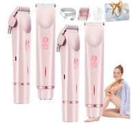 Dusky Razor for Women, Proustore The Glide Pro 3.0 Razor for Women, 2 in 1 Electric Bikini Trimmer Shaver Razors, Ipx7 Waterproof, Wet & Dry Use, for Leg Arm Underarm (A-Pink+Pink)