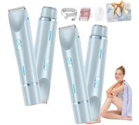 Dusky Razor for Women, Proustore The Glide Pro 3.0 Razor for Women, 2 in 1 Electric Bikini Trimmer Shaver Razors, Ipx7 Waterproof, Wet & Dry Use, for Leg Arm Underarm (A-Blue+Blue)