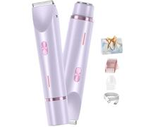 Dusky Razor for Women, Proustore The Glide Pro 3.0 Razor for Women, 2 in 1 Electric Bikini Trimmer Shaver Razors, Ipx7 Waterproof, Wet & Dry Use, for Leg Arm Underarm (A-Purple)