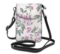 Dusky Rose Cell Phone Purse :>> Small Crossbody Leather Wallet Women Shoulder Straps Bag With Credit Card Slots 7.6x2.9 In