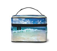 Dusky Rose Cosmetic Bag Makeup Bag Large Travel Makeup Organizer Case, Excellent Capacity, Water-Resistant, Suitable For Women Families Couples Or Long-Term Travel., Serene Coastal, One Size