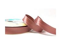 Dusky Rose Pink Byetsa Satin Fold 18mm Bias Binding on a 3m length (N.B. this is a cut from a roll, presented on a Bertie's Bows ribbon card)