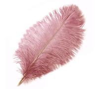 Dusky Rose Pink Ostrich Feathers x 2 (approx 6-7 inches) Crafts, Sewing, Costuming, Millinery etc
