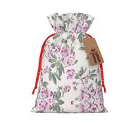 dusky rose print Christmas Packing Bag Linen Bags with Drawstring Funny Wedding Present Bag
