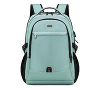 DUSLANG 17 Inch Laptop Backpack for Travel Water Resistant College Backpack for Men with USB Charging Port,Green