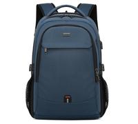 DUSLANG 17 Inch Laptop Backpack for Travel Water Resistant College Backpack for Men with USB Charging Port,Blue