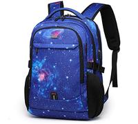 DUSLANG 17 Inch Laptop Backpack for Travel Water Resistant College Backpack for Men with USB Charging Port,Sky Blue