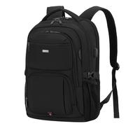 DUSLANG 17 Inch Laptop Backpack for Travel Water Resistant College Backpack for Men Women Laptop Bag with USB Charging Port,Black, Black, 17", Backpack