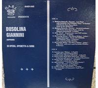 Dusolina Giannini In Opera, Operetta & Song (Vinyl Record)
