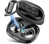 DUSONLAP Open Ear Earbuds, Bluetooth 5.4 Wireless Earbuds with Ear Hooks, 32H HiFi Stereo Open Ear Headphones with Clear Calls, Dark Black