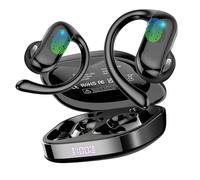 DUSONLAP Wireless Earbuds, Bluetooth 5.4 Open Ear Headphones with Ear Hooks, 42H HiFi Stereo Open Ear Earbuds with Clear Calls, IPX7 Waterproof Lightweight Sport Earphones for Sport/Running/Gym/Black