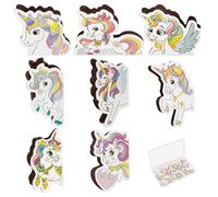 DUSPIRO 32 Pcs Unicorn Magnetic Bookmarks for Girls Magnet Book Markers Page Clips for Students Class Gifts School Prize Office Home Reading Supplies(8 Styles)