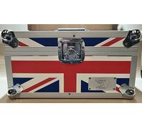 Dust-Air 7" 200 Single Vinyl Record Aluminium DJ Flight Carry Case Holds 200 Vinyls Tough Strong Zilla Union Jack Flag UK No Partition Stackable Removable Lid