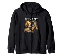 DUST AND GLORY Mountain Biker in Action Zip Hoodie