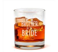 Dust and Things Brother of The Bride Whiskey Tumbler - Brother of The Bride Wedding Gifts - Wedding Party Gifts - 300ml/10oz Old Fashioned Glass