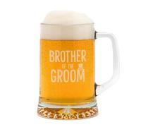 Dust and Things Brother of The Groom Tankard - Brother of The Groom Gifts for Wedding - Wedding Party Gifts - Pint Beer Glass Handled