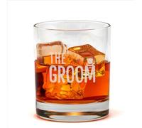 Dust and Things Groom Whiskey Glass - Groom Gifts from Bride - Engraved Wedding Day Gift for Husband to Be - 300ml/10oz Old Fashioned Glass