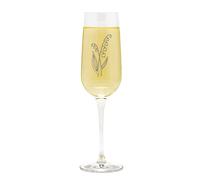 Dust and Things May Birth Flower Champagne Flutes - Engraved Champagne Glass - Unique Birthday Gift for Her - Lily of The Valley Flower Champagne Glasses
