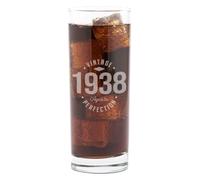 Dust and Things Vintage Aged to Perfection Highball Glass, Engraved Birth Year 1934-2007, 25.5 cm (1938)