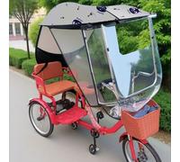 Dust And Water Proof Cover for Tricycle, Trike Cover Compatible, Protected From Rain, Dust, Debris and Sunlight, Dustproof Bicycle, for All Season(White)